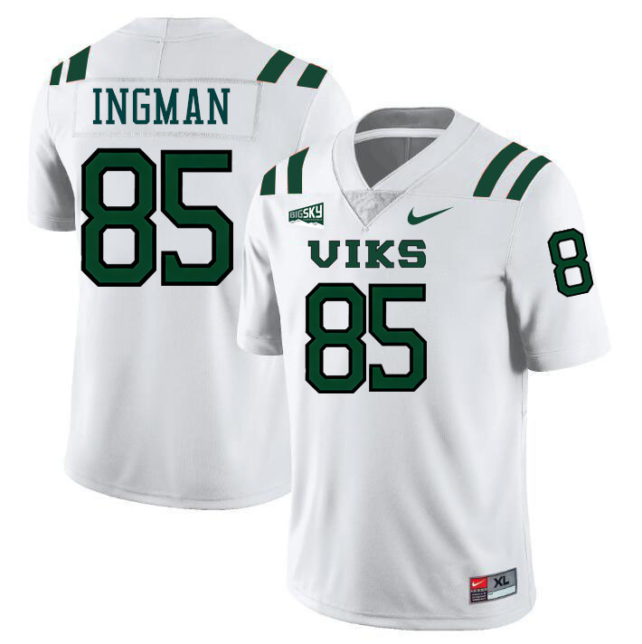 Portland State Vikings #85 Kristian Ingman College Footbaall Jerseys,Uniforms Stitched-White